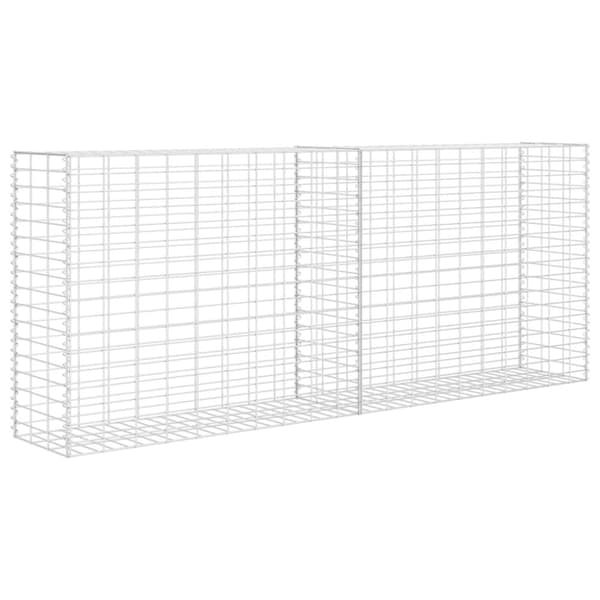 The Living Store gabionkurv 85x30x200 cm galvaniseret stål - Havehegn