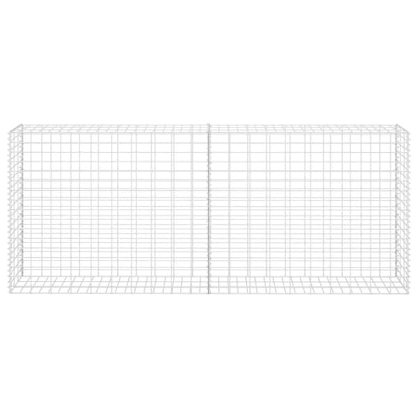 The Living Store gabionkurv 85x30x200 cm galvaniseret stål - Havehegn