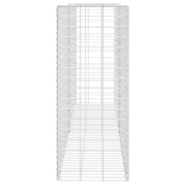 The Living Store gabionkurv 85x30x200 cm galvaniseret stål - Havehegn