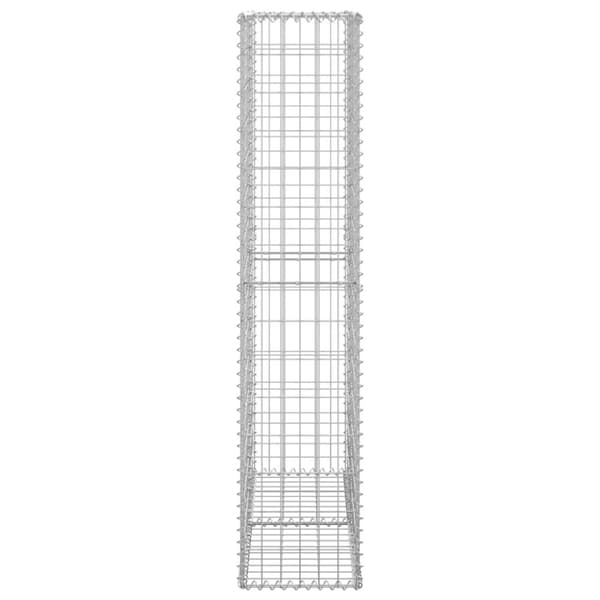 The Living Store gabionkurv med låg galvaniseret metaltråd 150 x 100 x 30 cm - Havehegn