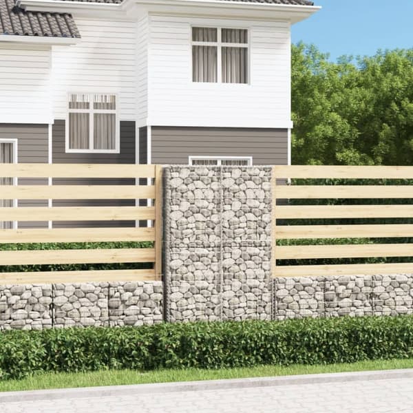 The Living Store gabionkurv med låg galvaniseret metaltråd 150 x 100 x 30 cm - Havehegn