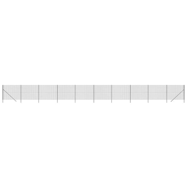 The Living Store trådhegn 1,6x25 m galvaniseret stål antracitgrå -  Havehegn