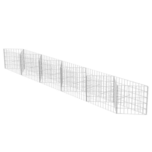 Havehegn - Living gabionkurv galvaniseret stål 300 x 30 x 50 cm
