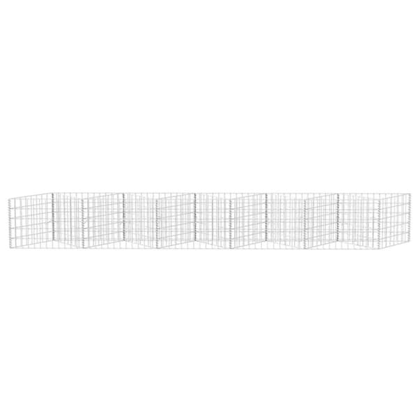 Havehegn - Living gabionkurv galvaniseret stål 300 x 30 x 50 cm
