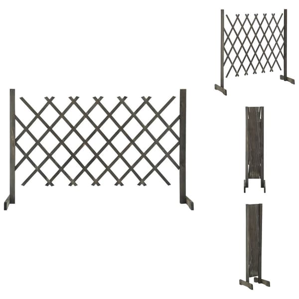 Havehegn - Living espalier til haven 120x90 cm massivt fyrretræ grå