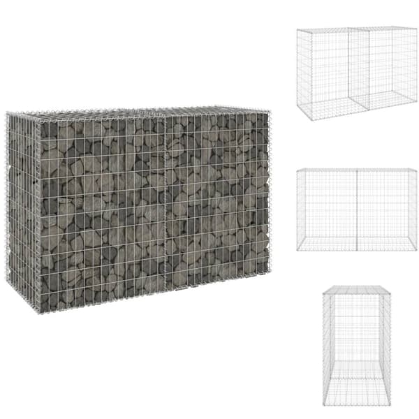 Staket - Living Gabionmur galvaniserat stål 150x60x100 cm