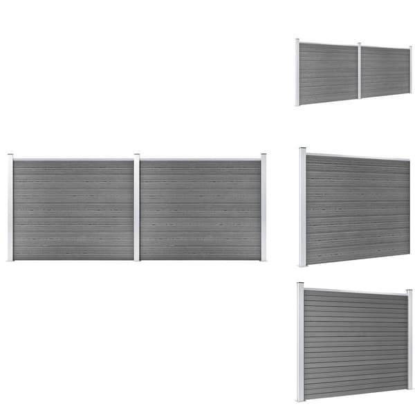 Staket - Living Staketpaneler WPC 353x146 cm grå