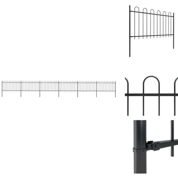 Aitapaneelit - Living Puutarha-aita kaarikärjillä 10,2x1 m teräs musta