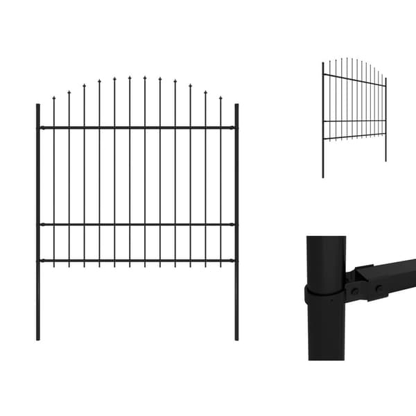 Havehegn - Living havehegn med spydtop (1,5-1,75) x 1,7 m stål sort