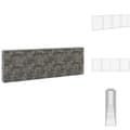 Miniatyrbillede 1 af 7: Havehegn - Living gabionvæg med dæksler 300x30x100 cm galvaniseret stål
