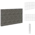 Miniatyrbillede 1 af 7: Havehegn - Living gabionvæg med dæksler 300x30x200 cm galvaniseret stål