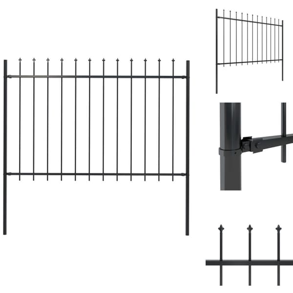Havehegn - Living havehegn med spydtop 1,7 x 1,2 m stål sort