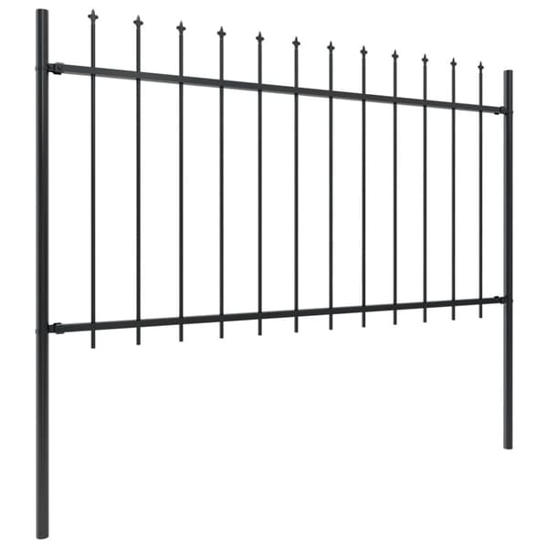 Havehegn - Living havehegn med spydtop 8,5 x 1 m sort stål