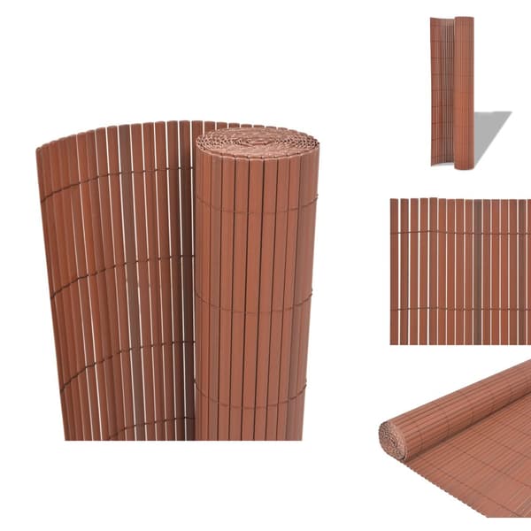 Havehegn - Living dobbeltsidet havehegn PVC 90 x 300 cm brun