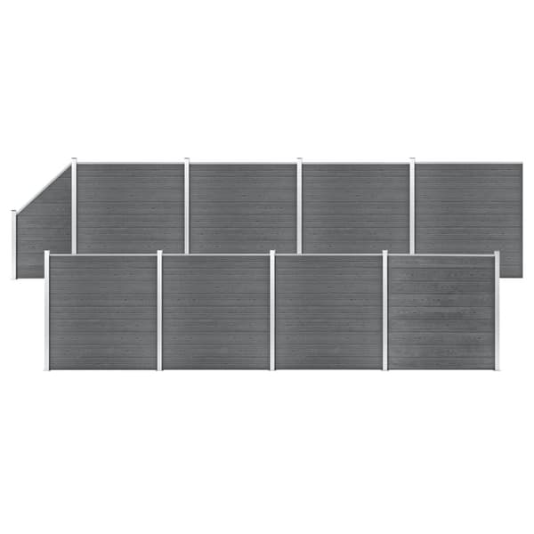 Aitapaneelit - Living Aitasarja 8 paneelia + 1 vinopaneeli WPC 1 484 x 186 cm harmaa
