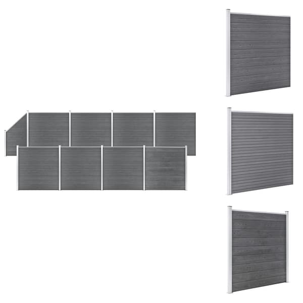 Aitapaneelit - Living Aitasarja 8 paneelia + 1 vinopaneeli WPC 1 484 x 186 cm harmaa