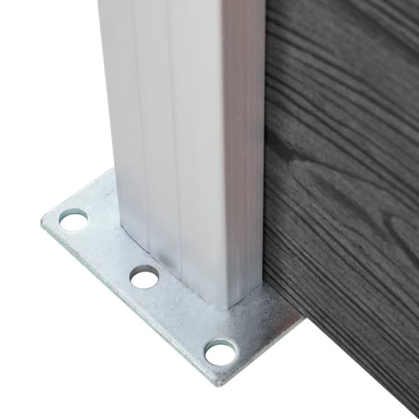 Havehegn - Living hegnspanelsæt 1138x(105-186) cm WPC sort