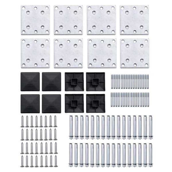 Havehegn - Living hegnspanelsæt 1138x(105-186) cm WPC sort