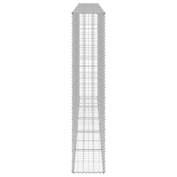 Havehegn - Living gabionvæg med dæksler 300x30x150 cm galvaniseret stål
