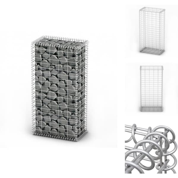 Aitapaneelit - Living Gabion/kivikori kansilla galvanoitu vaijeri 100x50x30 cm