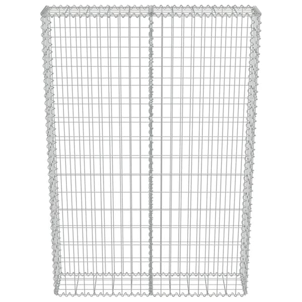 Havehegn - Living gabionvæg med dæksler 100 x 20 x 150 cm galvaniseret stål