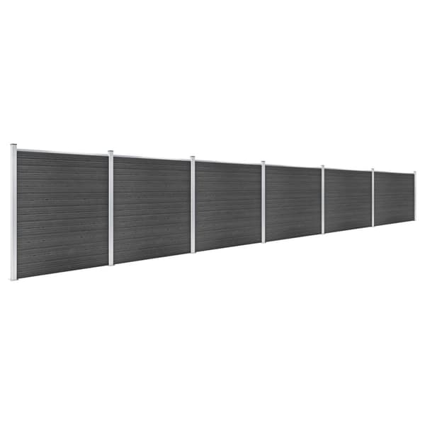 Havehegn - Living hegnspanelsæt 1045x186 cm WPC sort