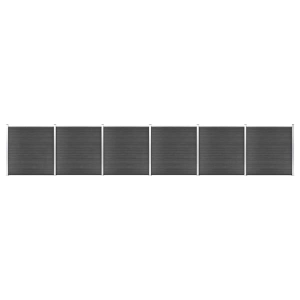 Havehegn - Living hegnspanelsæt 1045x186 cm WPC sort