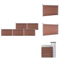 Pikkukuva 1 / 10: Aitapaneelit - Living Puutarha-aita WPC 872x106 cm ruskea