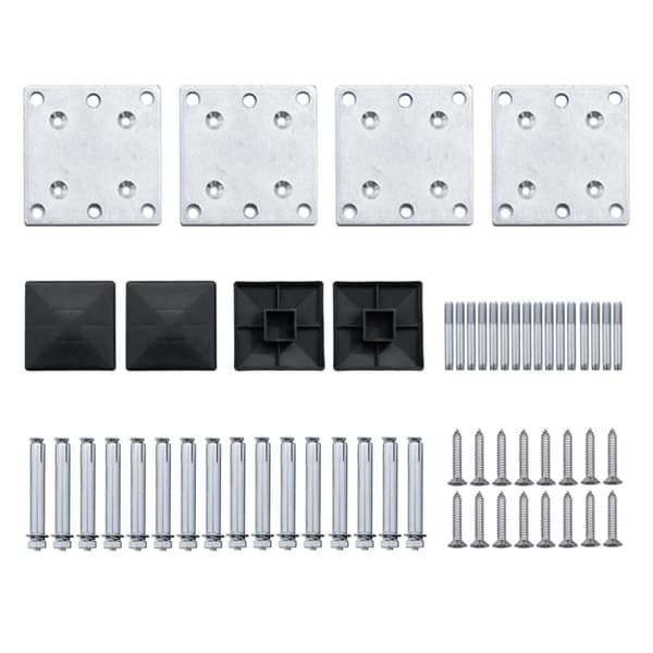 Havehegn - Living hegnspanelsæt 446x(105-186) cm WPC sort