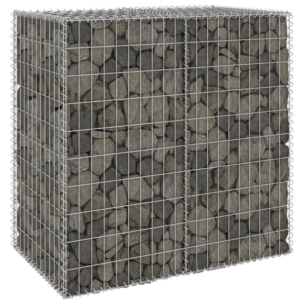 Havehegn - Living gabionvæg med dæksler 100x60x100 cm galvaniseret stål