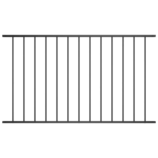 Havehegn - Living hegnspanel 1,7 x 1,25 m pulverlakeret stål sort