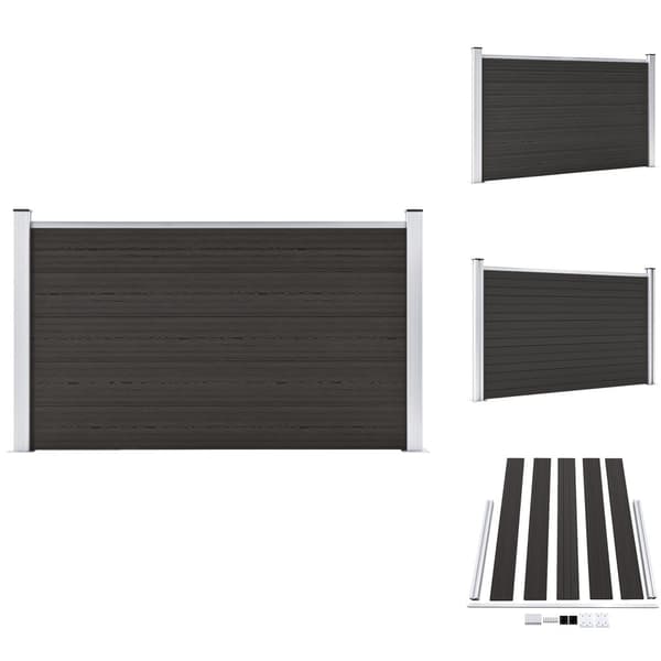 Staket - Living Staketpanel WPC 180x105 cm svart