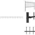 Miniatyrbillede 1 af 6: Havehegn - Living havehegn med spydtop 15,3 x 1 m sort stål
