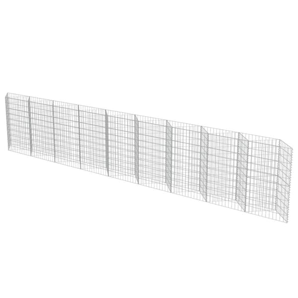 Havehegn - Living gabionvæg galvaniseret stål 630 x 30 x 100 cm