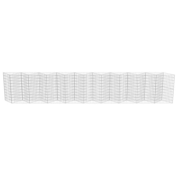 Havehegn - Living gabionvæg galvaniseret stål 630 x 30 x 100 cm