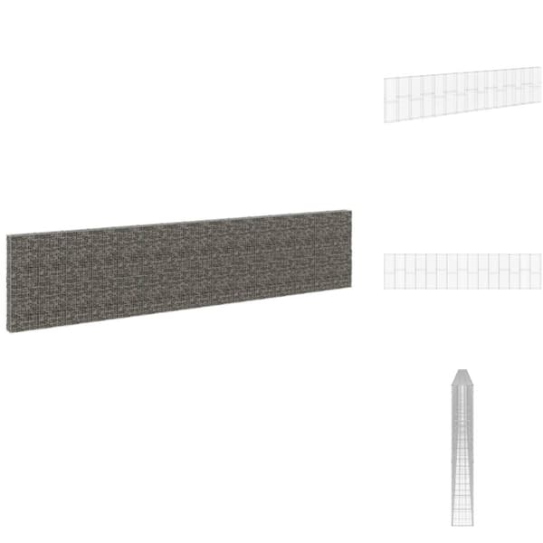 Aitapaneelit - Living Gabion-kivikori kansilla galvanoitu teräs 900x30x200 cm