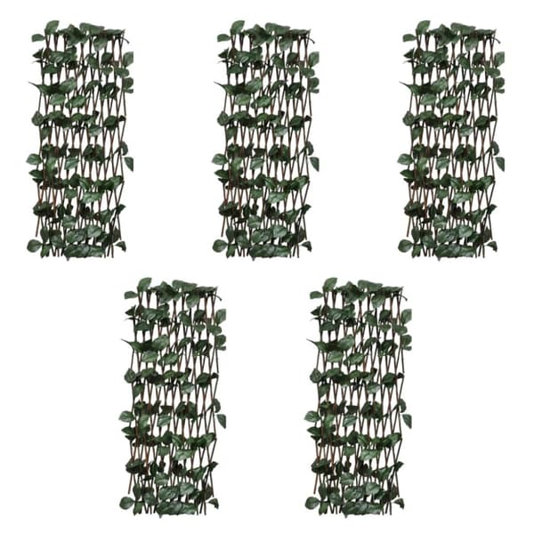Havehegn - Living pilehegn med espalier  med kunstige blade 5 stk. 180 x 90 cm