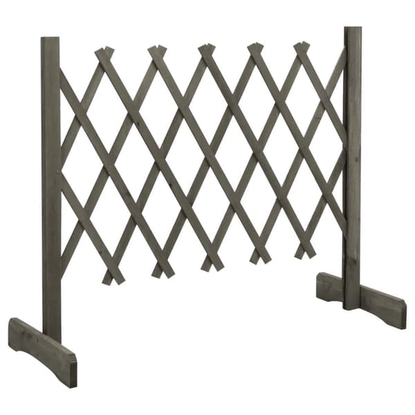 Staket - Living Spaljéstaket grå 120x60 cm massivt granträ