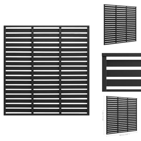 Staket - Living Staketpanel WPC 180x180 cm svart