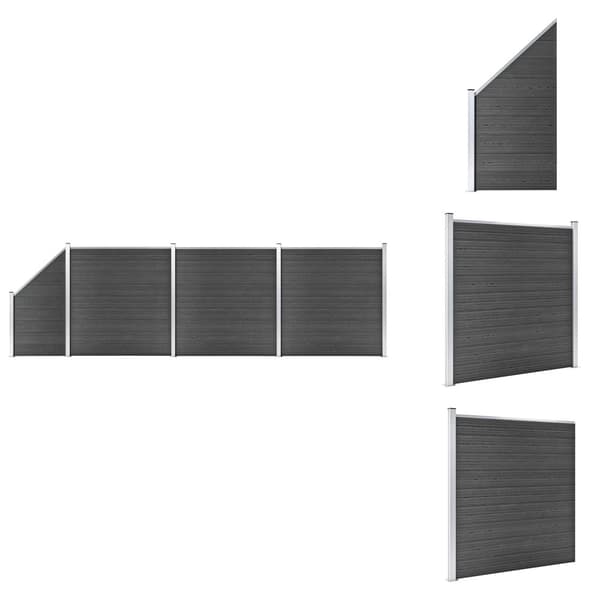 Aitapaneelit - Living Aitapaneelisarja WPC 619x(105-186) cm musta