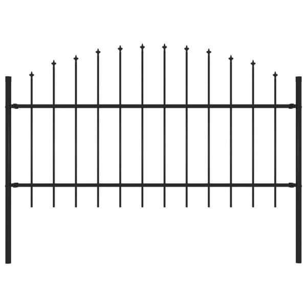 Havehegn - Living havehegn med spydtop (1-1,25) x 1,7 m stål sort