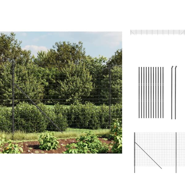 Aitapaneelit - Living Verkkoaita antrasiitti 2,2x25 m galvanoitu teräs