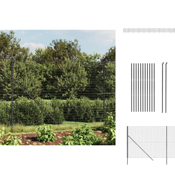 Aitapaneelit - Living Verkkoaita antrasiitti 1,8x25 m galvanoitu teräs