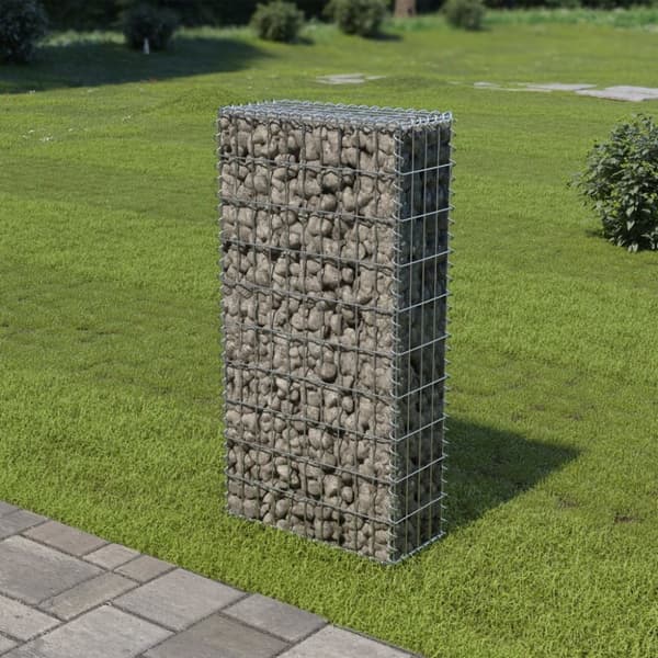 Aitapaneelit - Living Gabionseinä kansilla galvanoitu teräs 50x20x100 cm