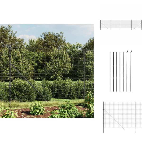 Staket - Living Stängsel antracit 1,6x10 m galvaniserat stål