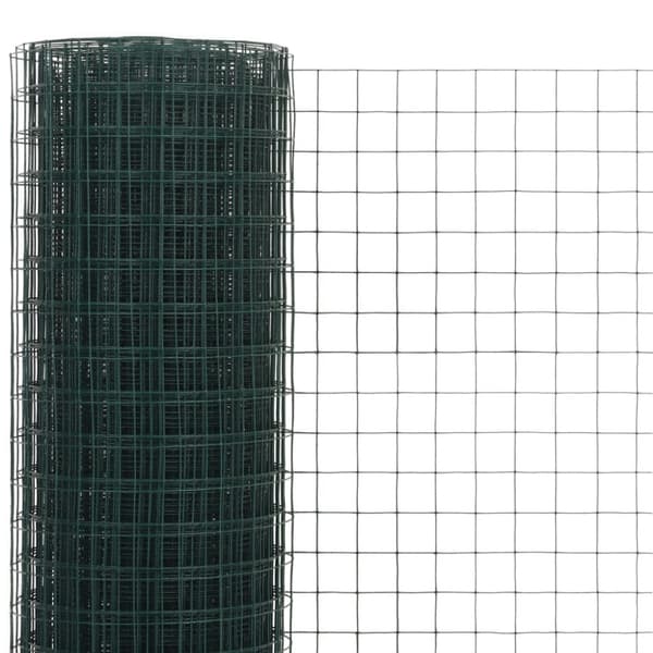 Havehegn - Living hønsenet stål med PVC-belægning 25 x 0,5 m grøn