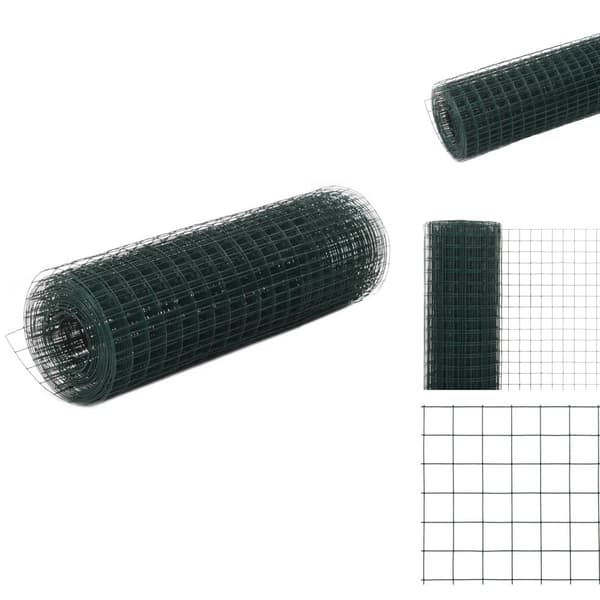 Havehegn - Living hønsenet stål med PVC-belægning 25 x 0,5 m grøn