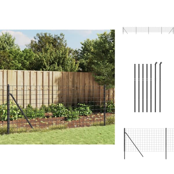 Havehegn - Living trådhegn 1x10 m galvaniseret stål antracitgrå