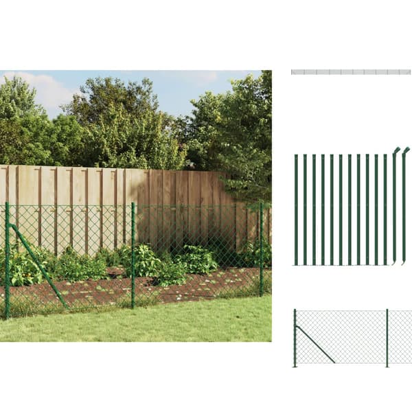 Havehegn - Living trådhegn med flange 1,1x25 m grøn