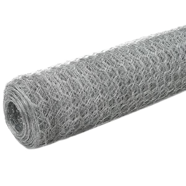 Havehegn - Living hønsenet galvaniseret stål 25 x 1,2 m sølvfarvet